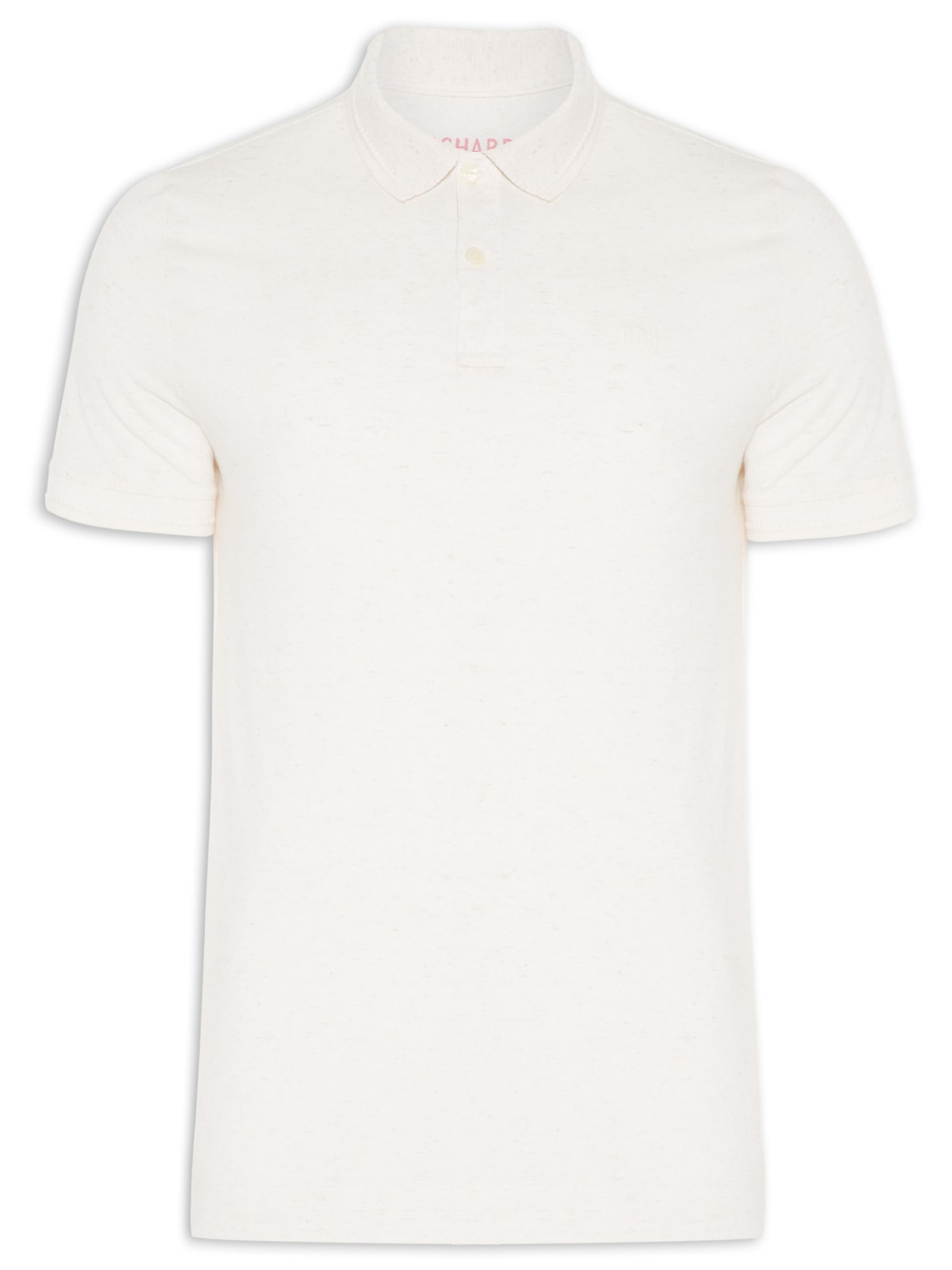 Polo Masculina Piquet Linho - Off White