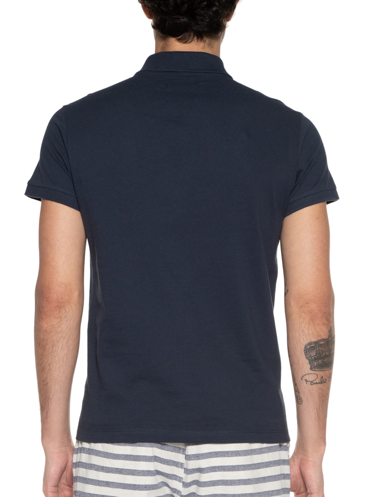 Polo Masculina Piquet Lisa Azul Richards