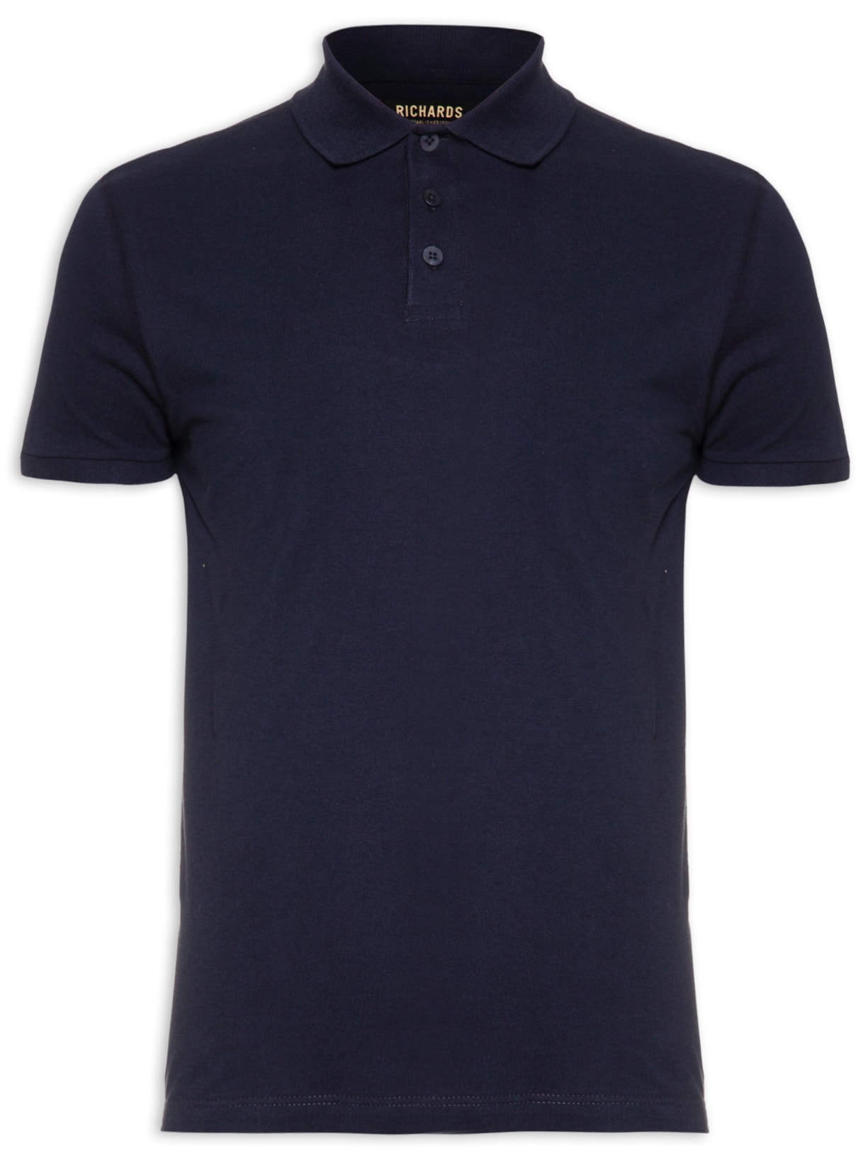 Polo Masculina Piquet Lisa - Azul