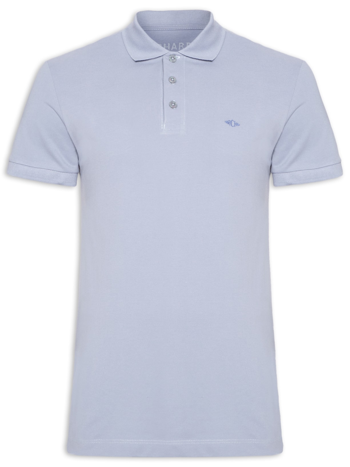 Polo Masculina Piquet Lisa - Azul