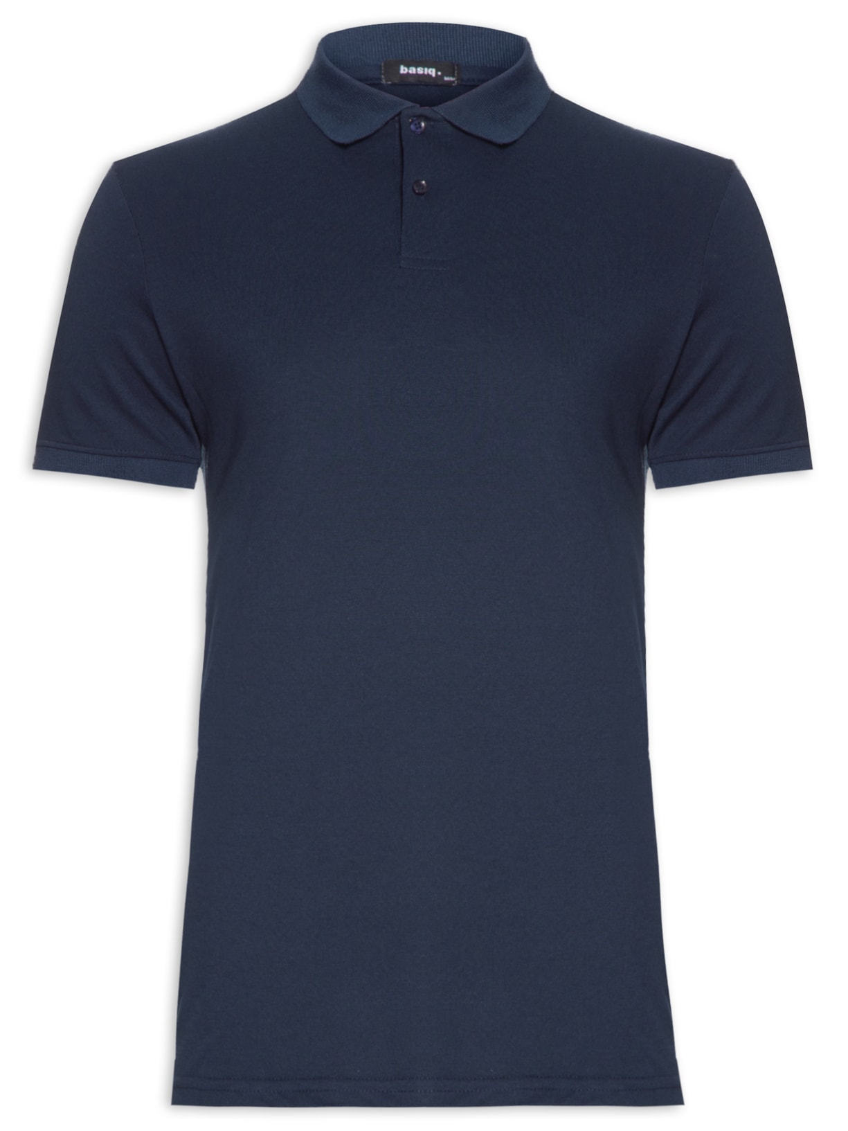Polo Masculina Piquet Lisa - Azul