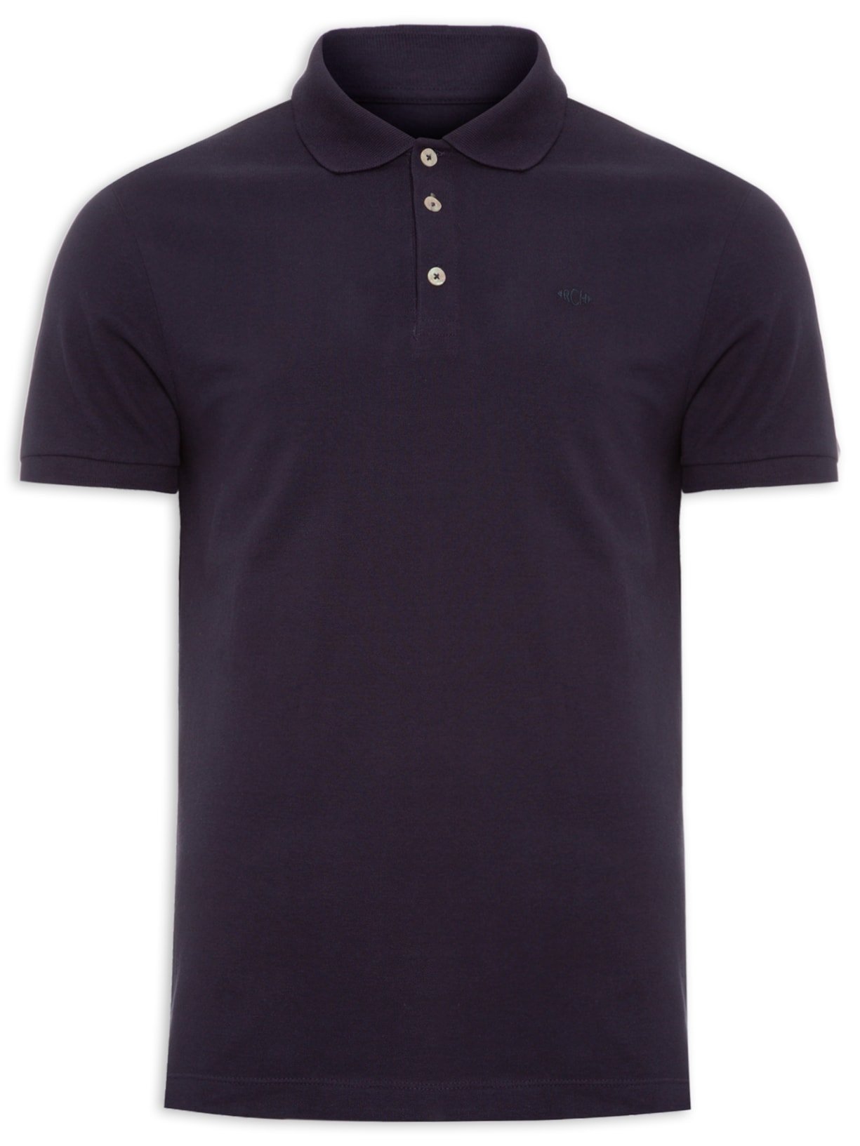 Polo Masculina Piquet Lisa - Azul
