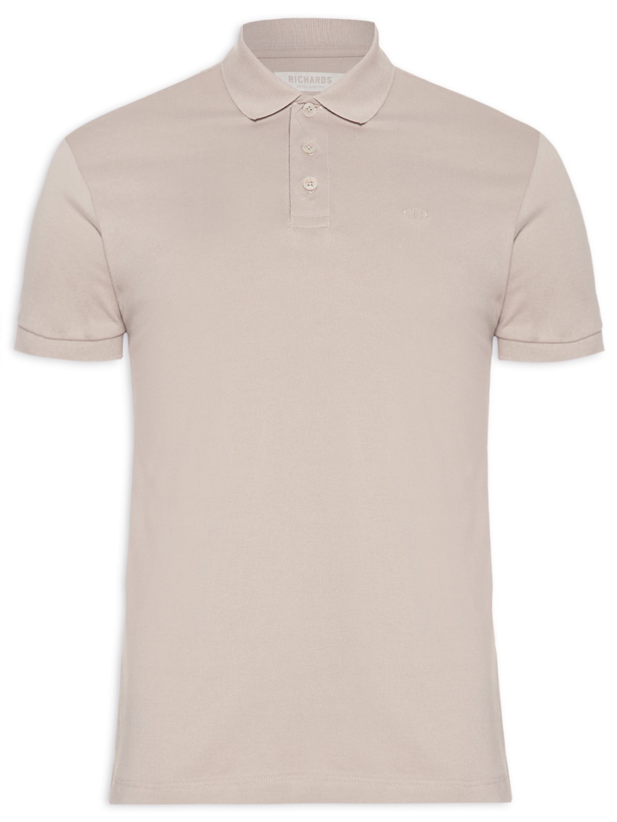 Polo Masculina Piquet Lisa - Bege