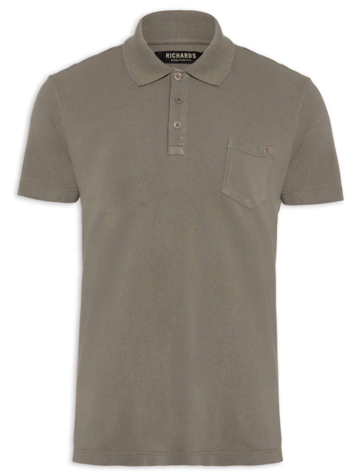 Polo Masculina Piquet Lisa Bolso Gd - Verde