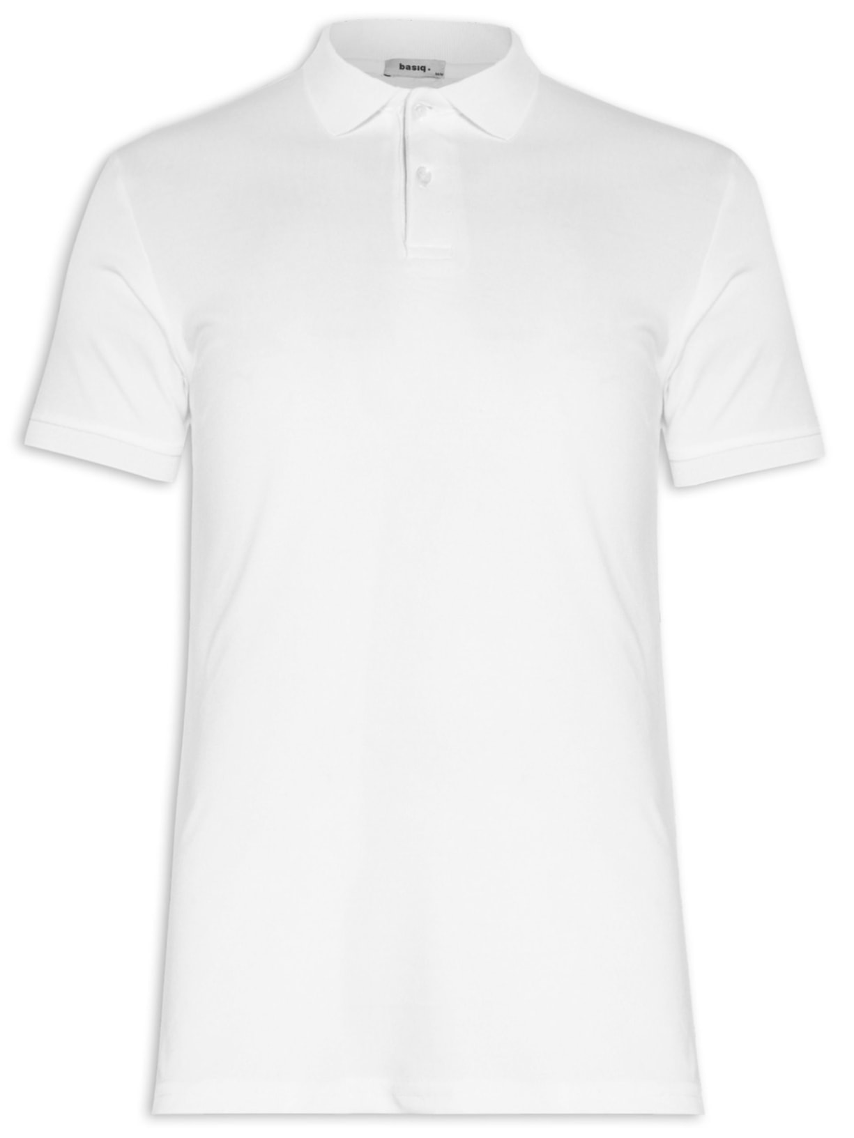 Polo Masculina Piquet Lisa - Branco