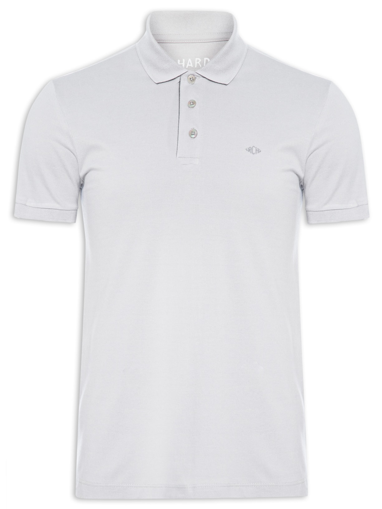 Polo Masculina Piquet Lisa - Cinza