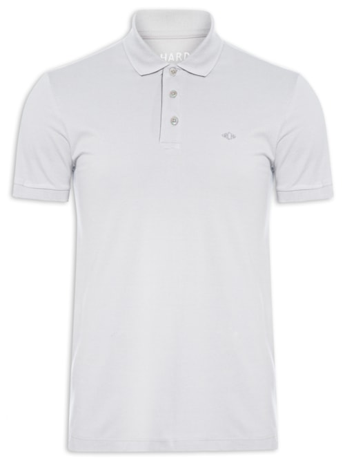Polo Masculina Piquet Lisa - Cinza
