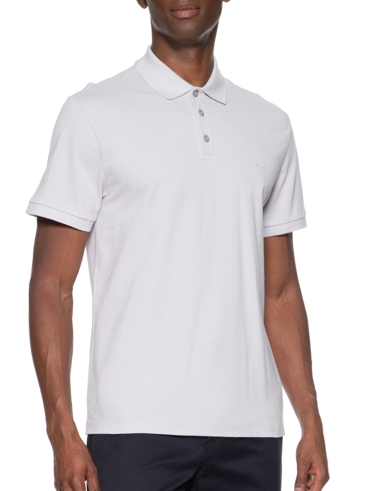 Polo Masculina Piquet Lisa Mc Cinza Richards