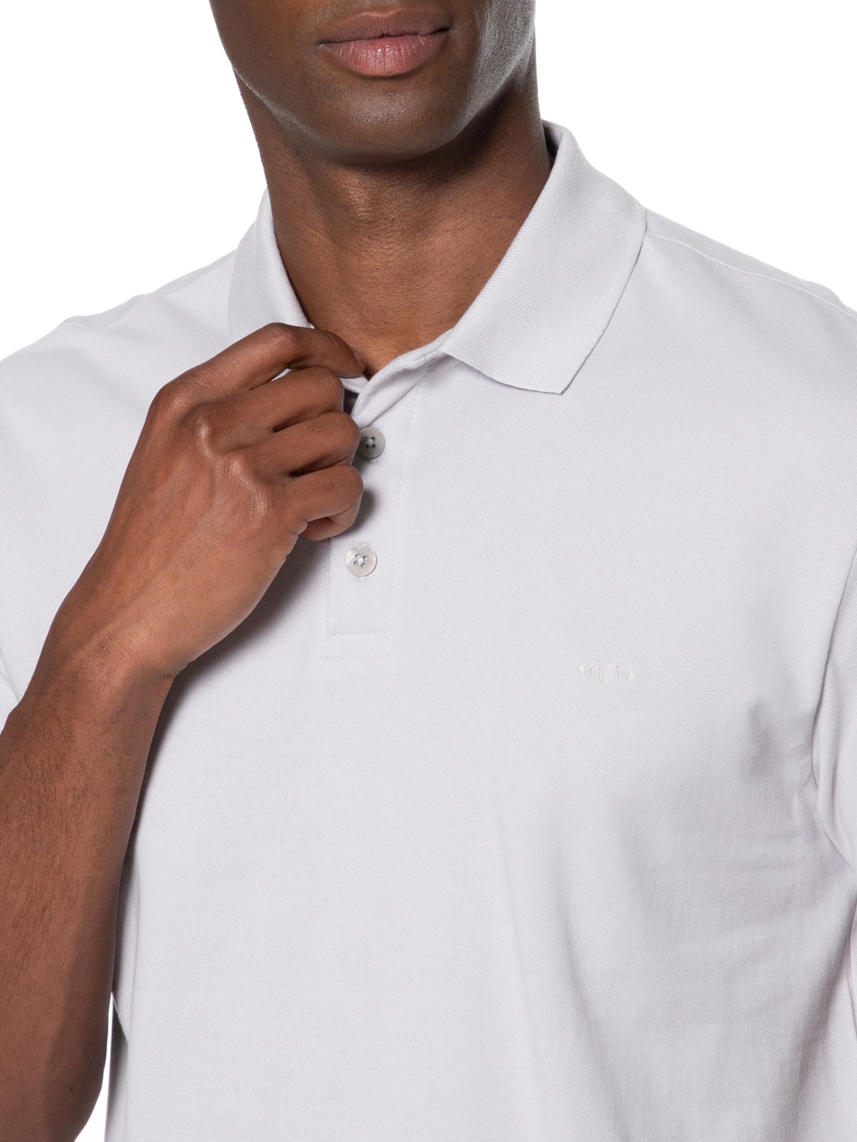 Polo Masculina Piquet Lisa Mc Cinza Richards