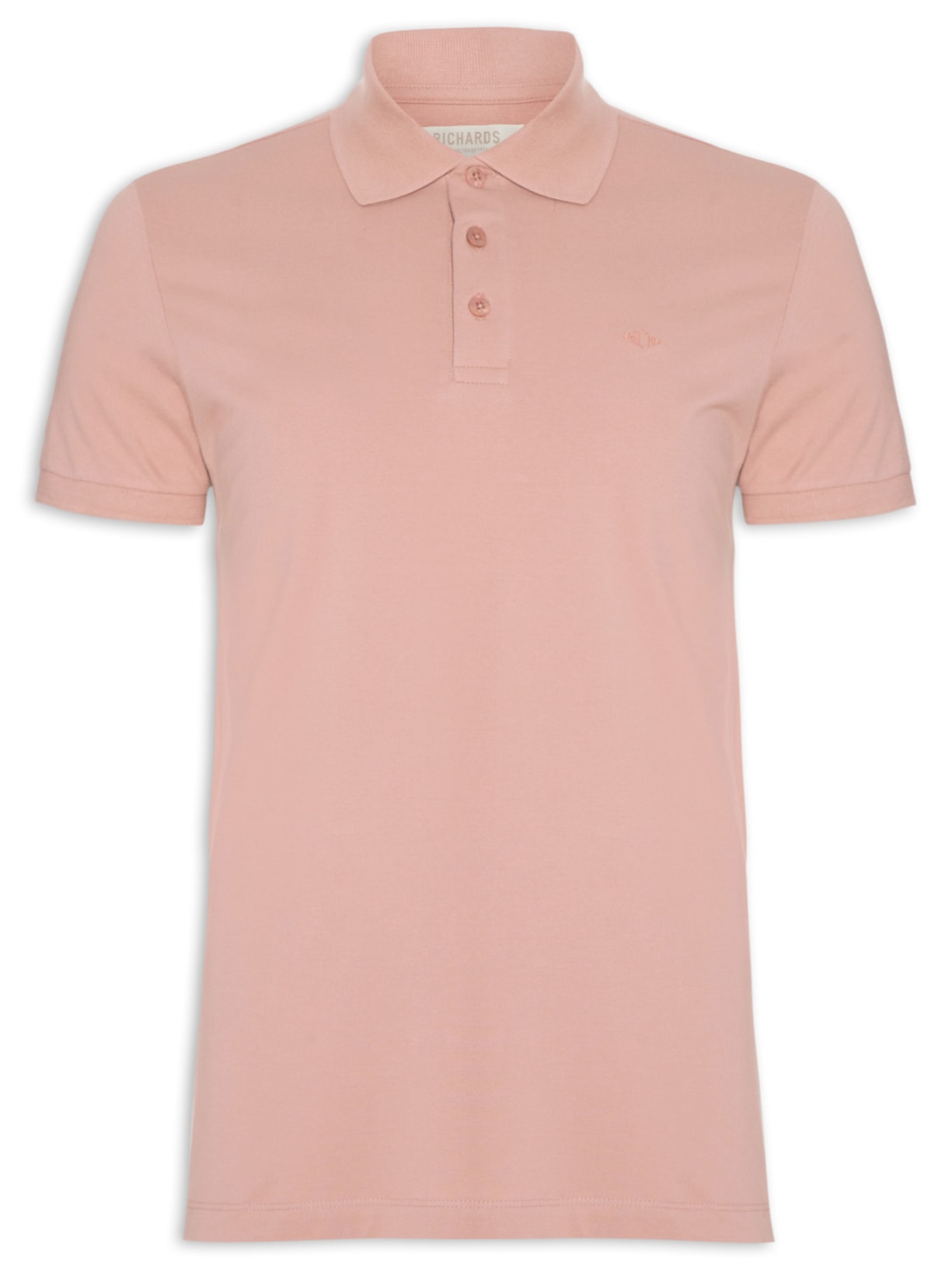Polo Masculina Piquet Lisa Rosa Richards