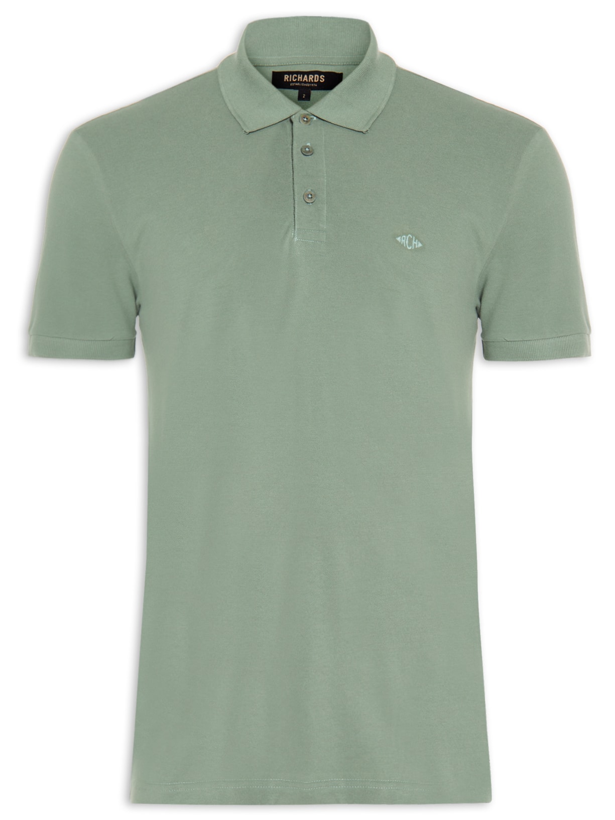 Polo Masculina Piquet Lisa - Verde