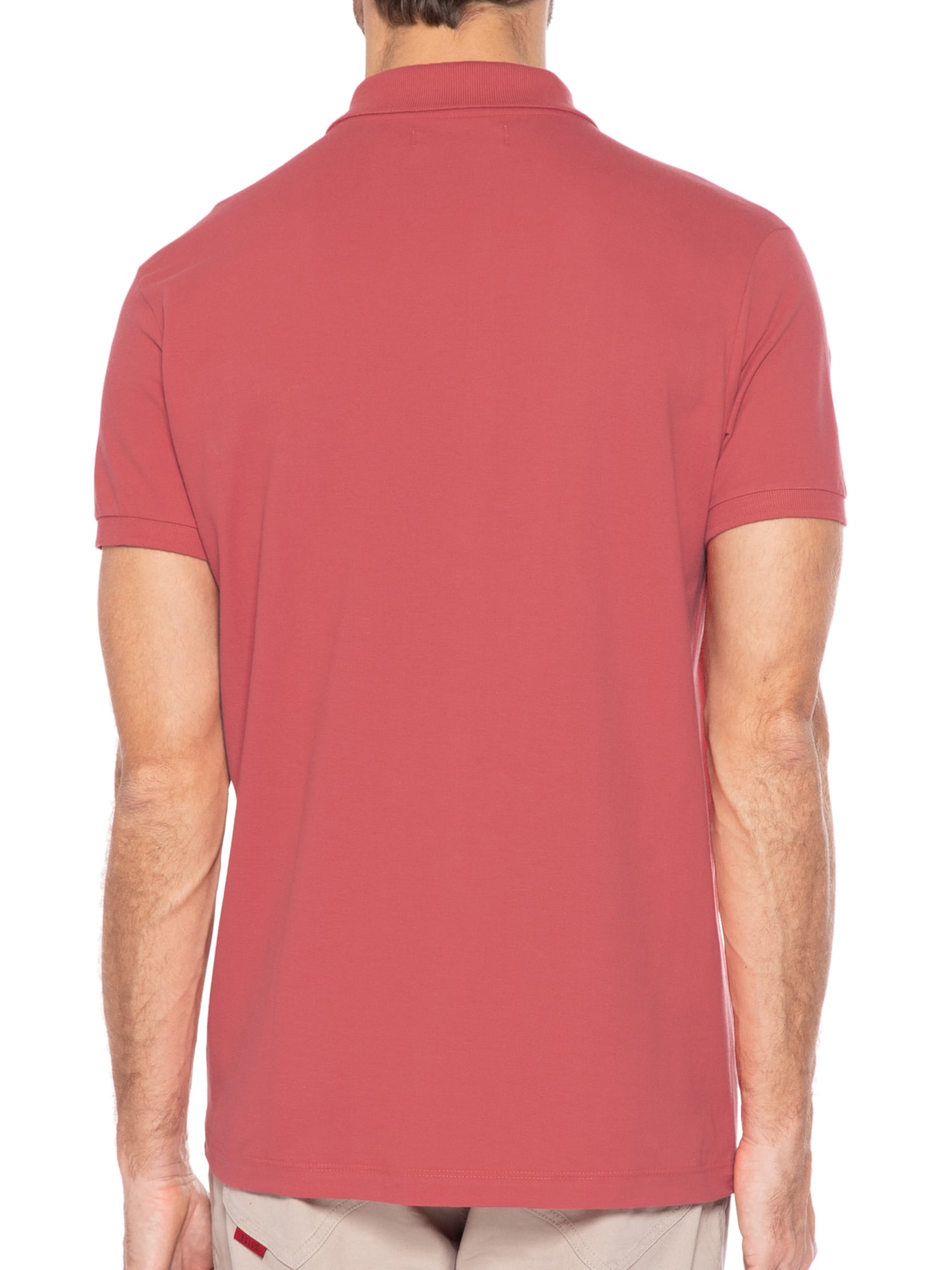 Polo Masculina Piquet Lisa Vermelho Richards