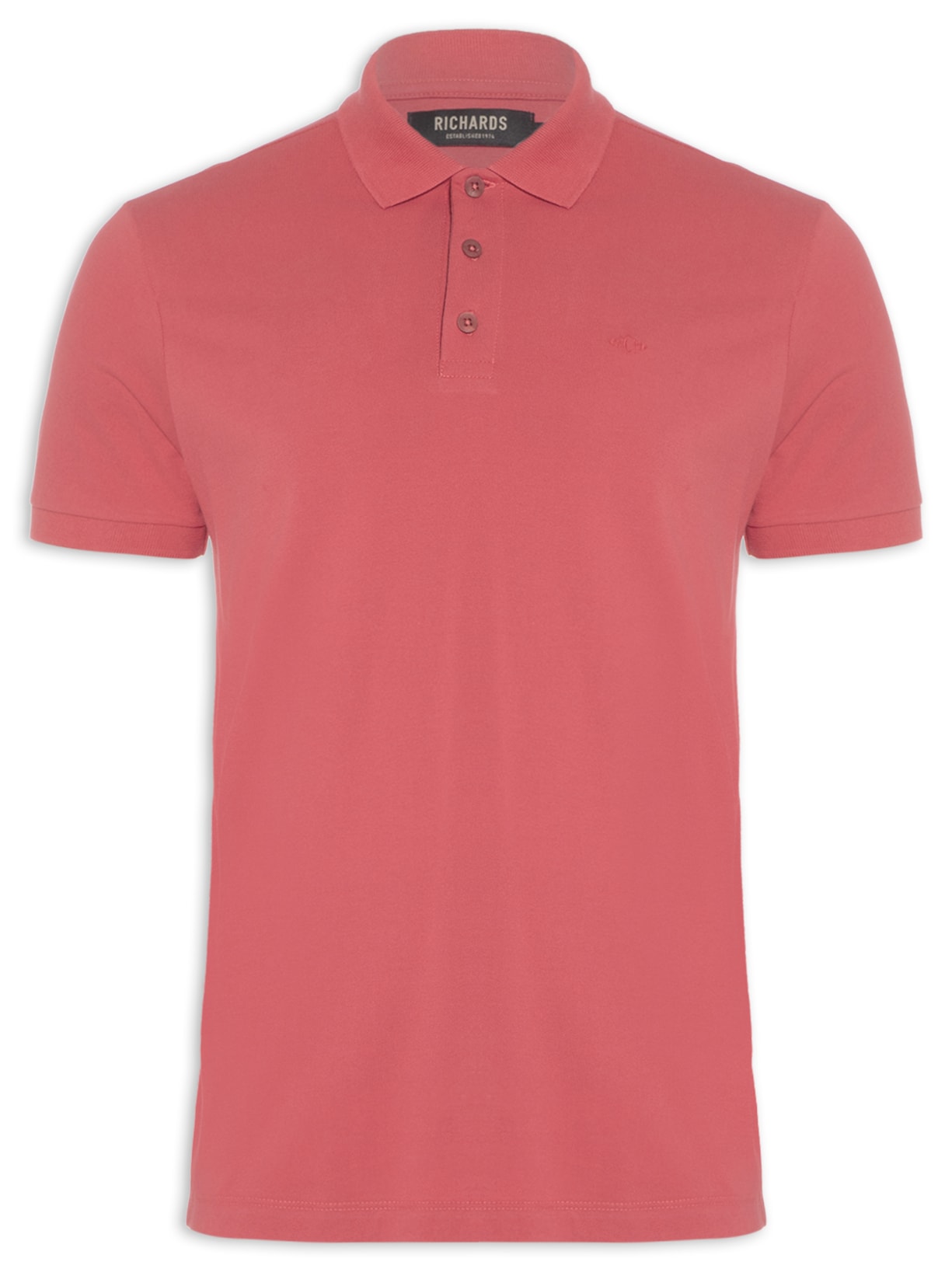 Polo Masculina Piquet Lisa Vermelho Richards