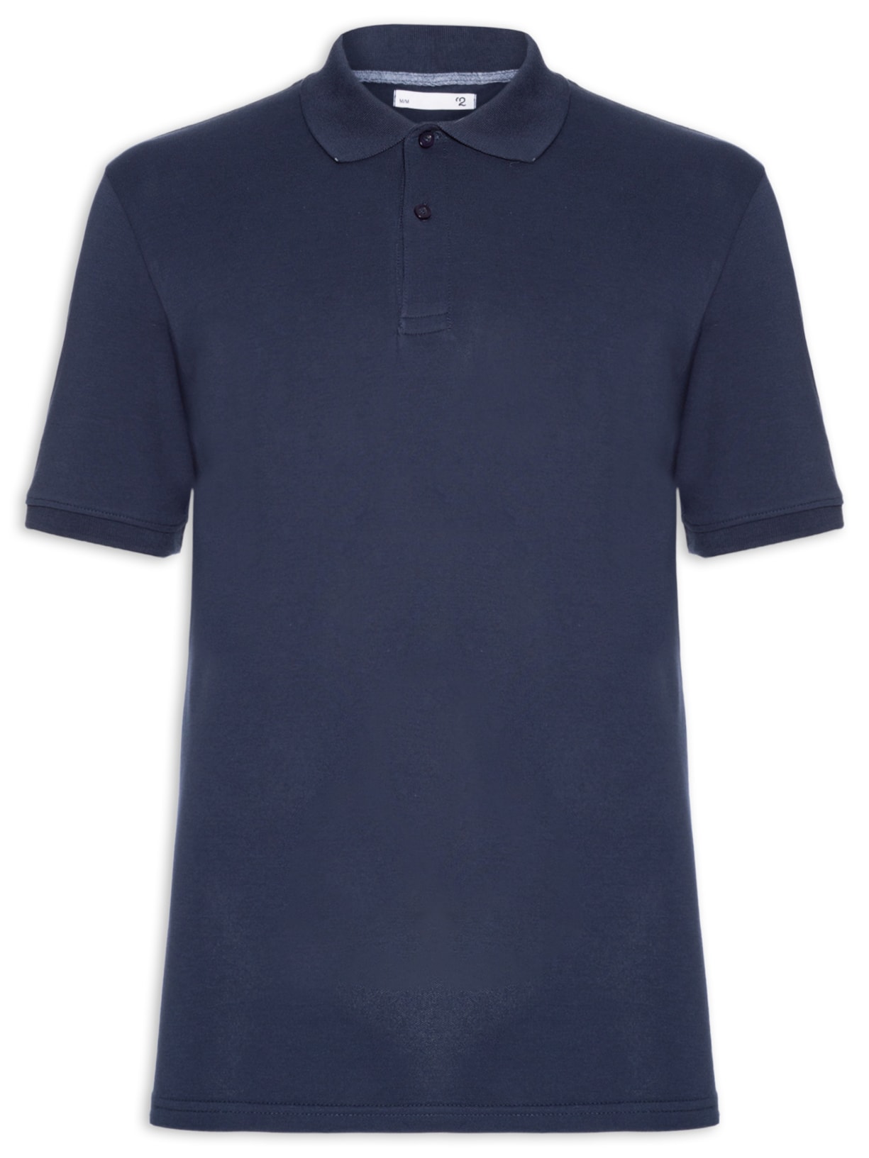 Polo Masculina Piquet Manga Curta - Azul