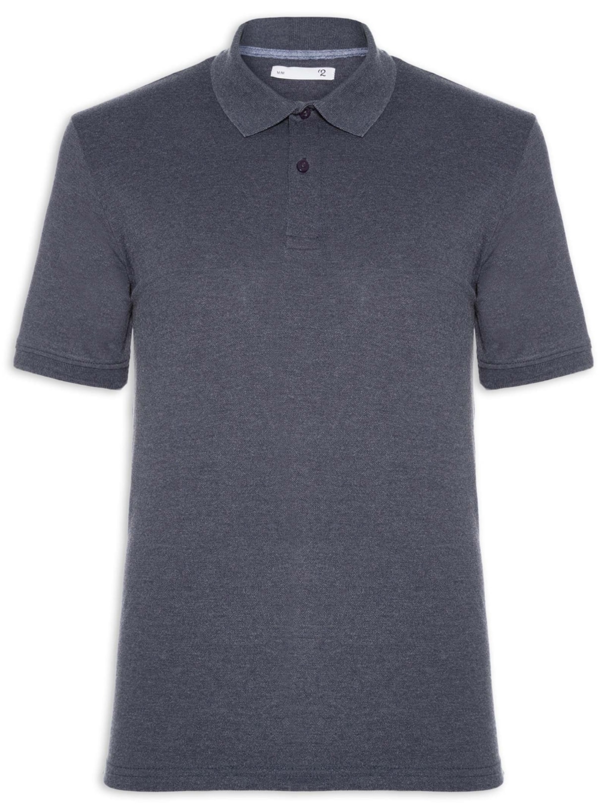 Polo Masculina Piquet Manga Curta - Azul