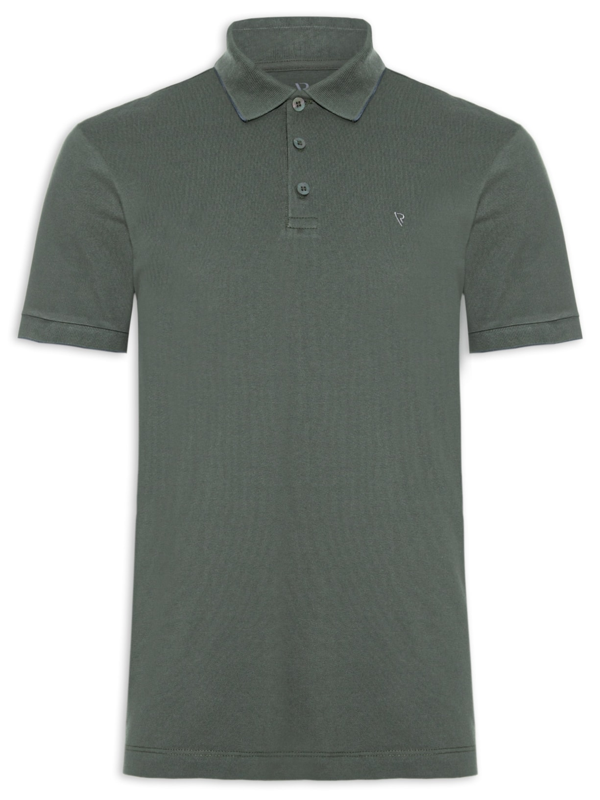 Polo Masculina Piquet Manga Curta Frieze - Verde