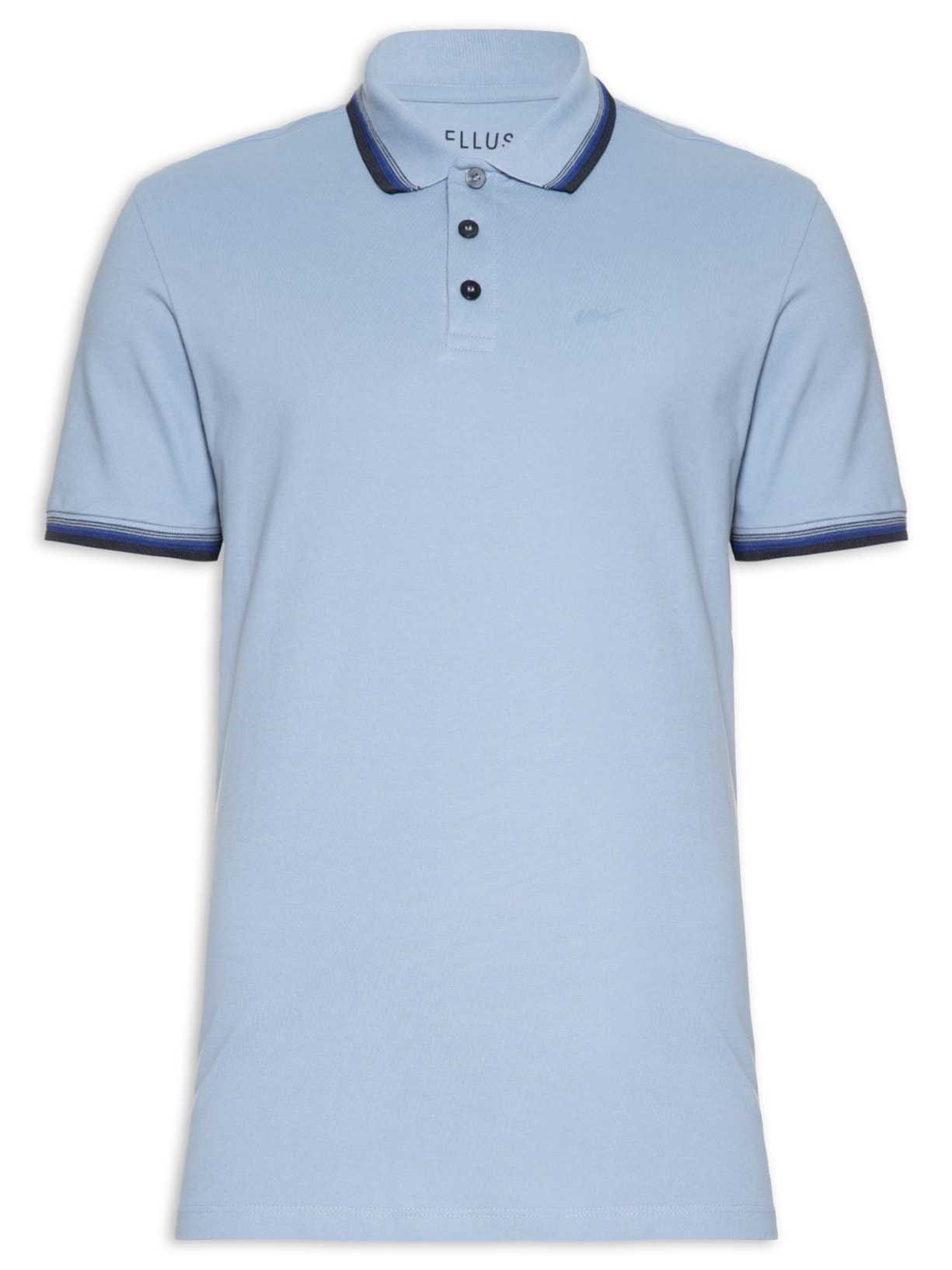 Polo Masculina Piquet Manual Classic Manga Curta - Azul
