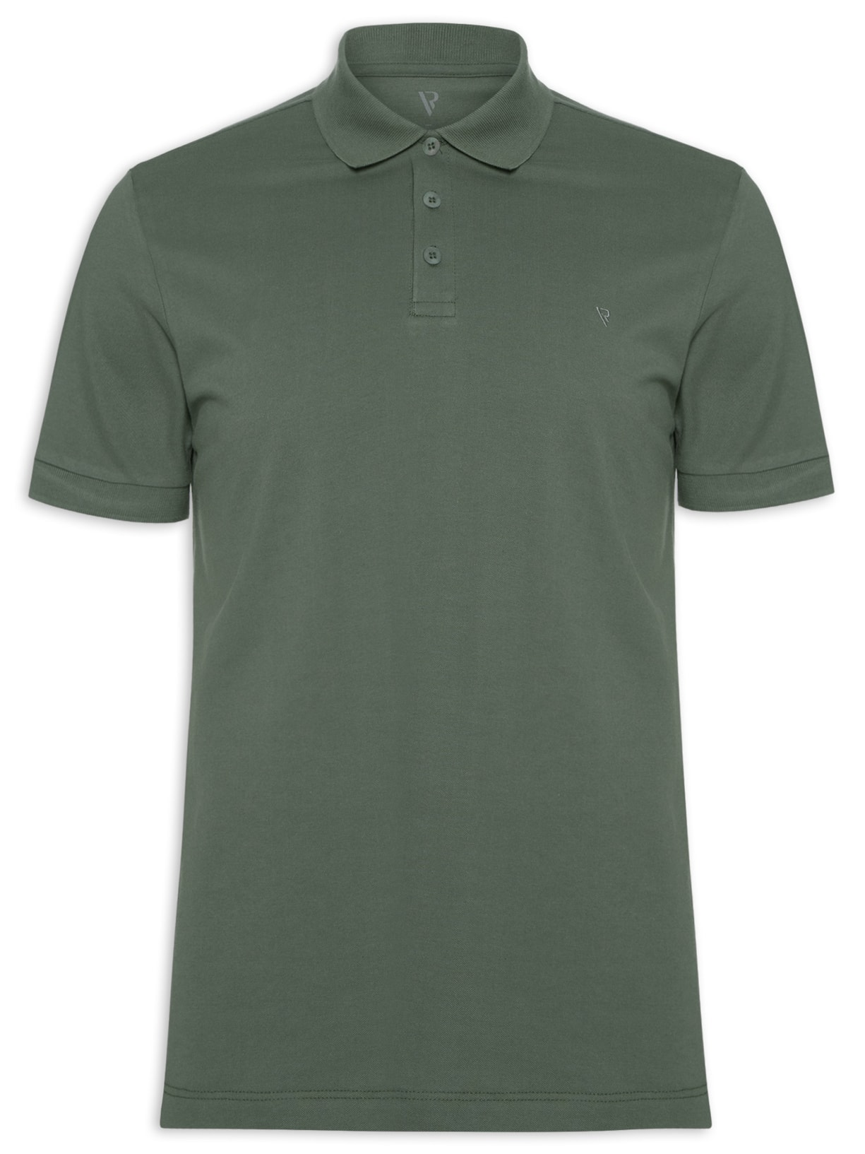 Polo Masculina Piquet Mc Básica - Verde