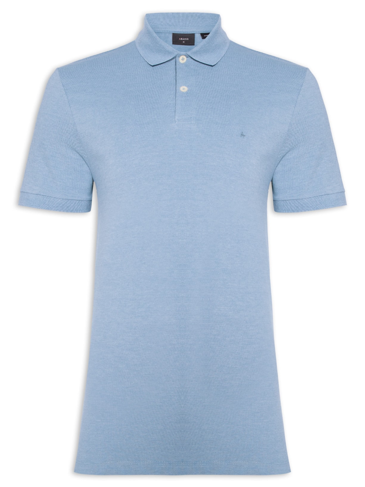 Polo Masculina Piquet Mescla - Azul