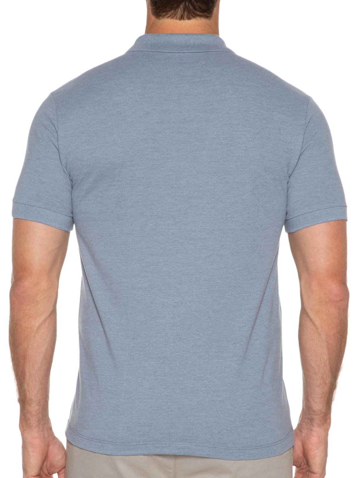 Polo Masculina Piquet Mescla Básica Azul Vr