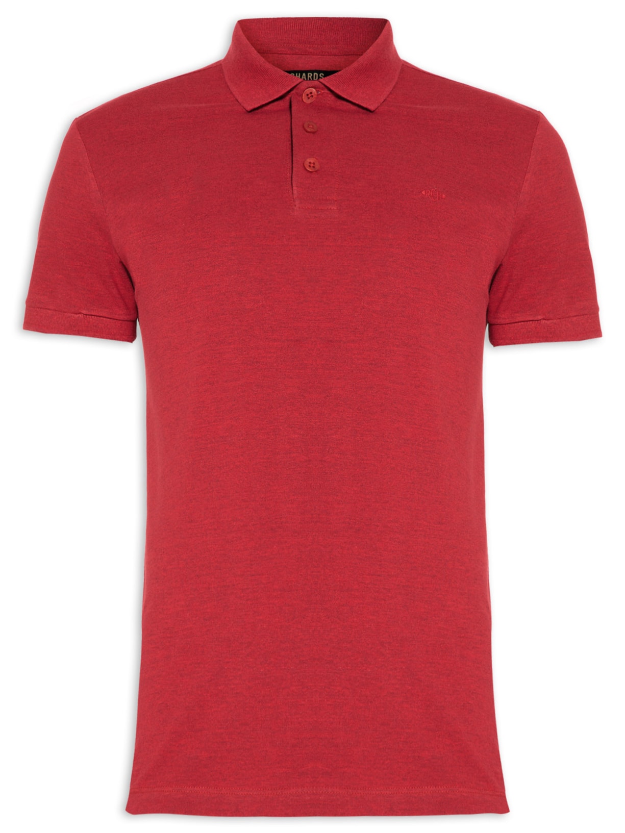 Polo Masculina Piquet Mescla Básica - Vermelho