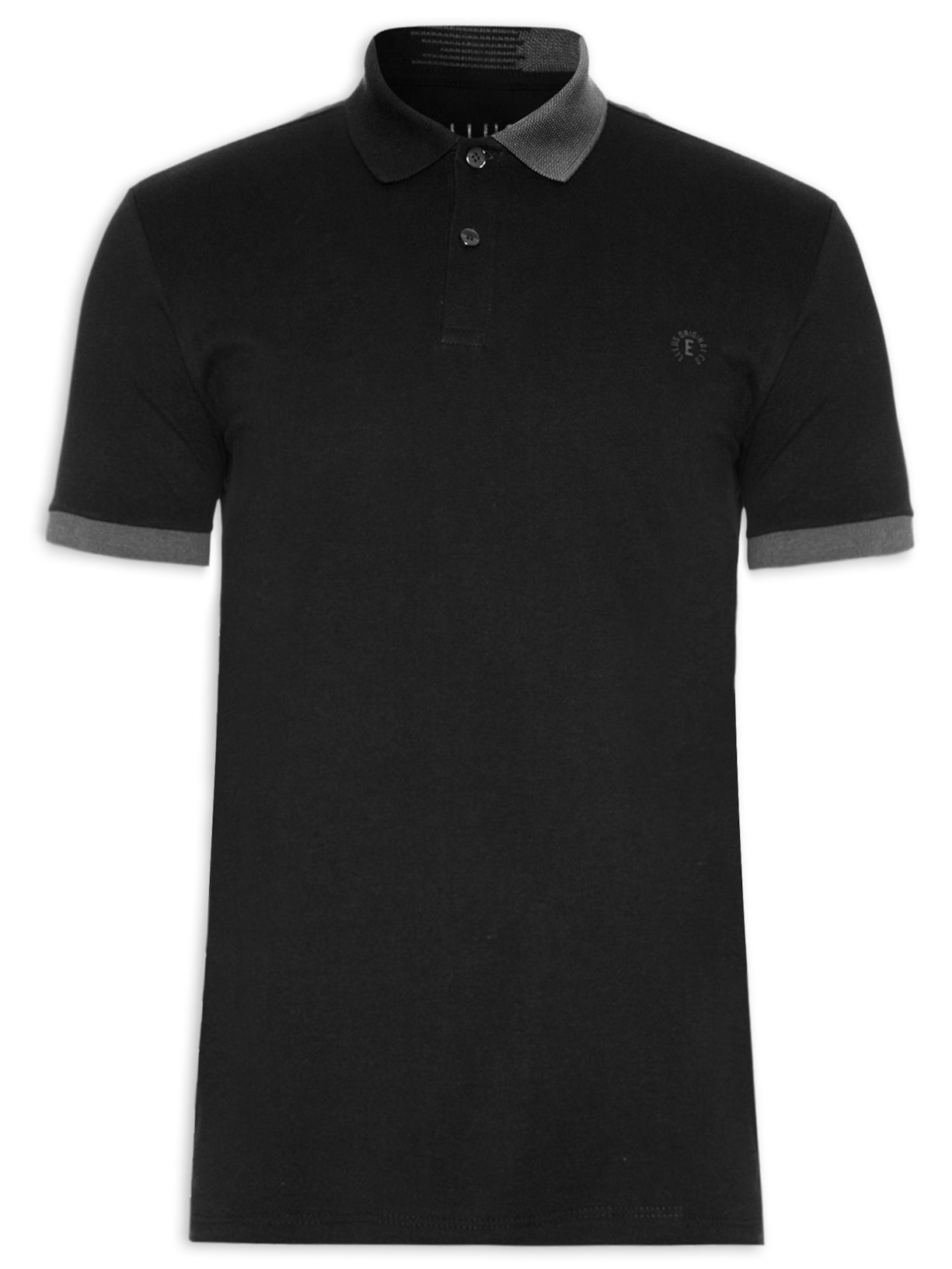 Polo Masculina Piquet Original Circle Classic - Preto