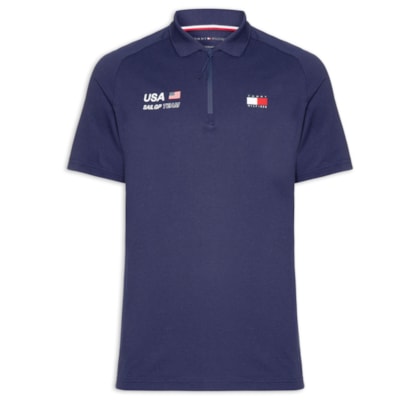 Polo Masculina Piquet Performance US Sailgp - Azul