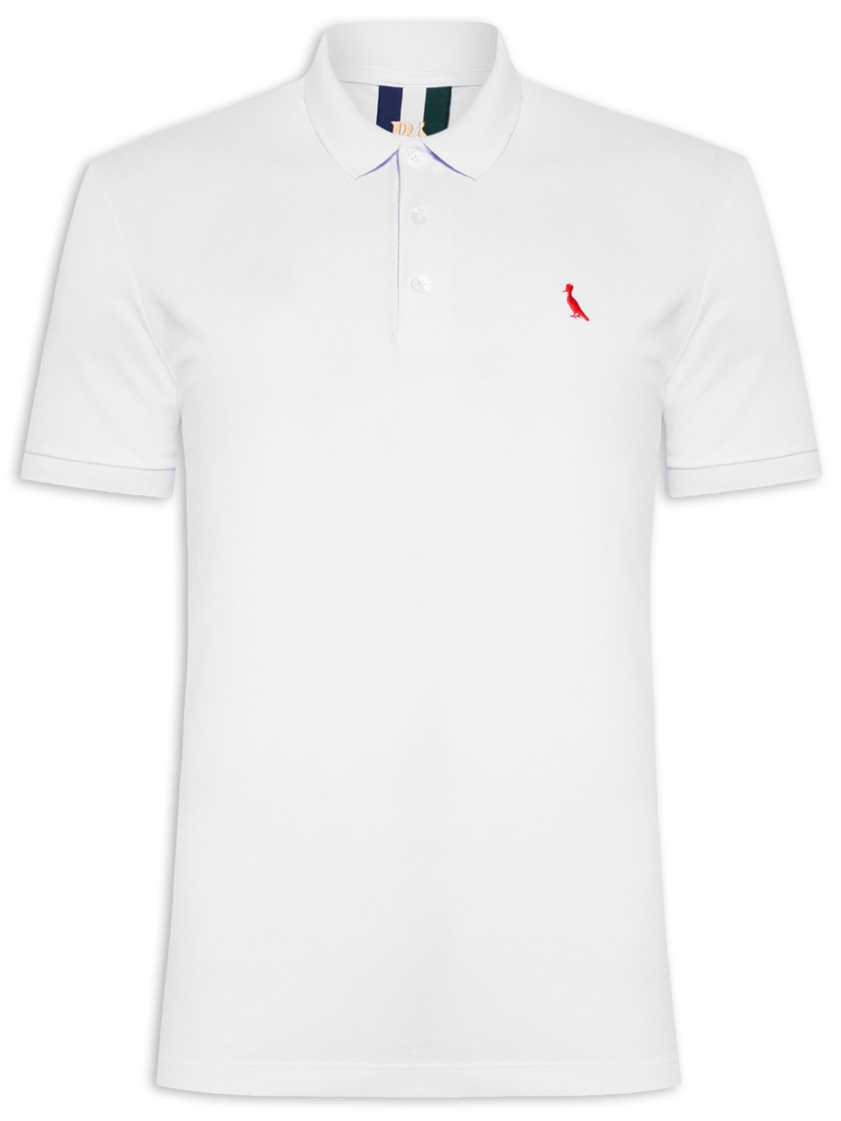 Polo Masculina Piquet Pica Pau - Branco