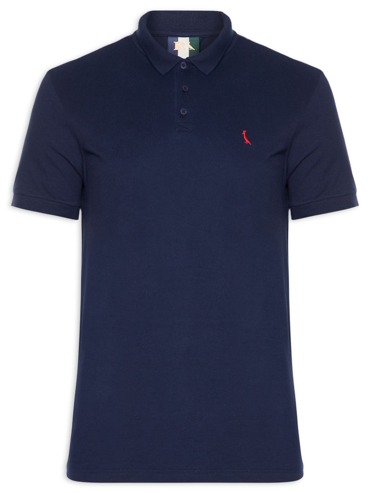 Polo Masculina Piquet Pica Pau Vermelho Azul Reserva