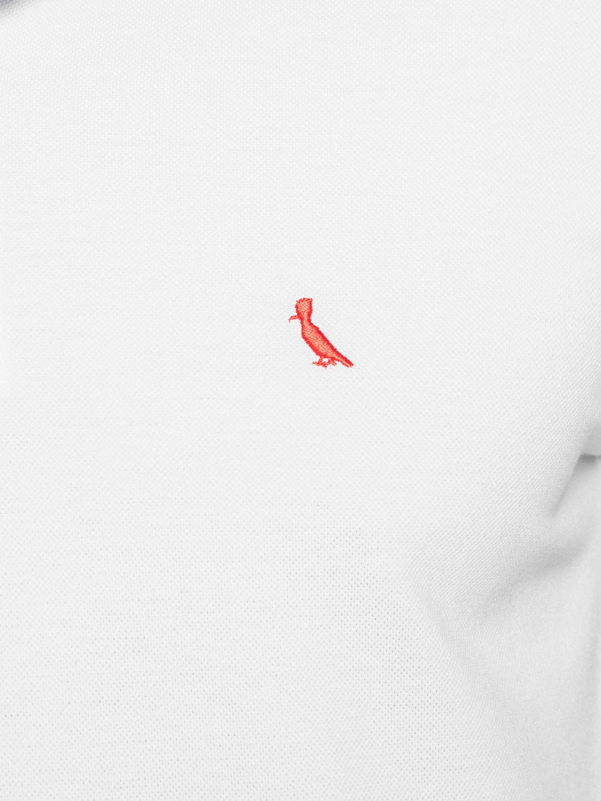 Polo Masculina Piquet Pica Pau Vermelho Branco Reserva