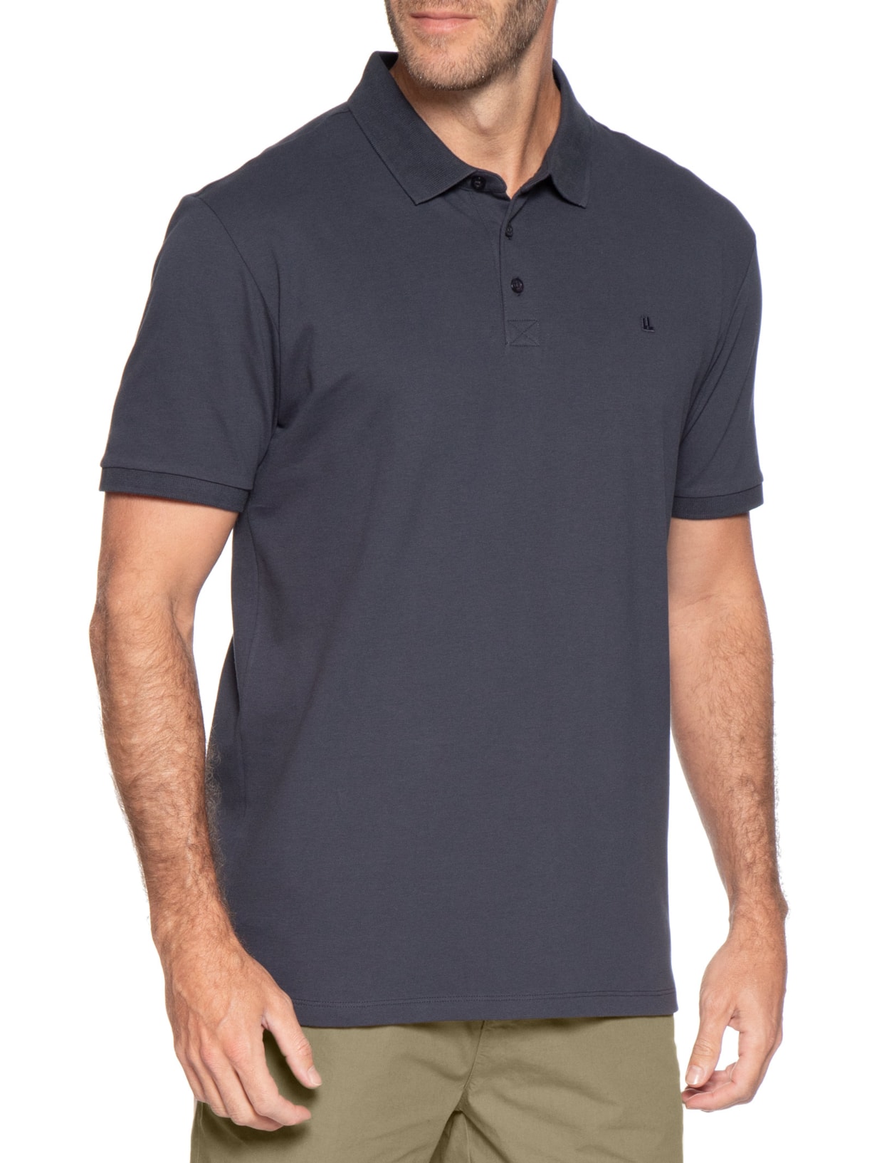 Polo Masculina Piquet Pima Azul Foxton