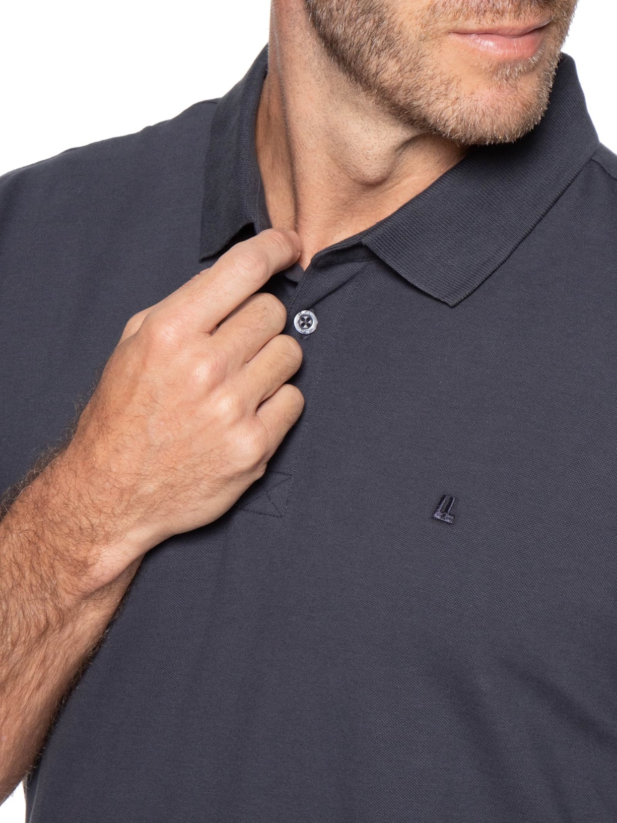 Polo Masculina Piquet Pima Azul Foxton