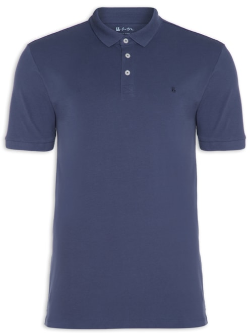Polo Masculina Piquet Pima Coleção - Azul