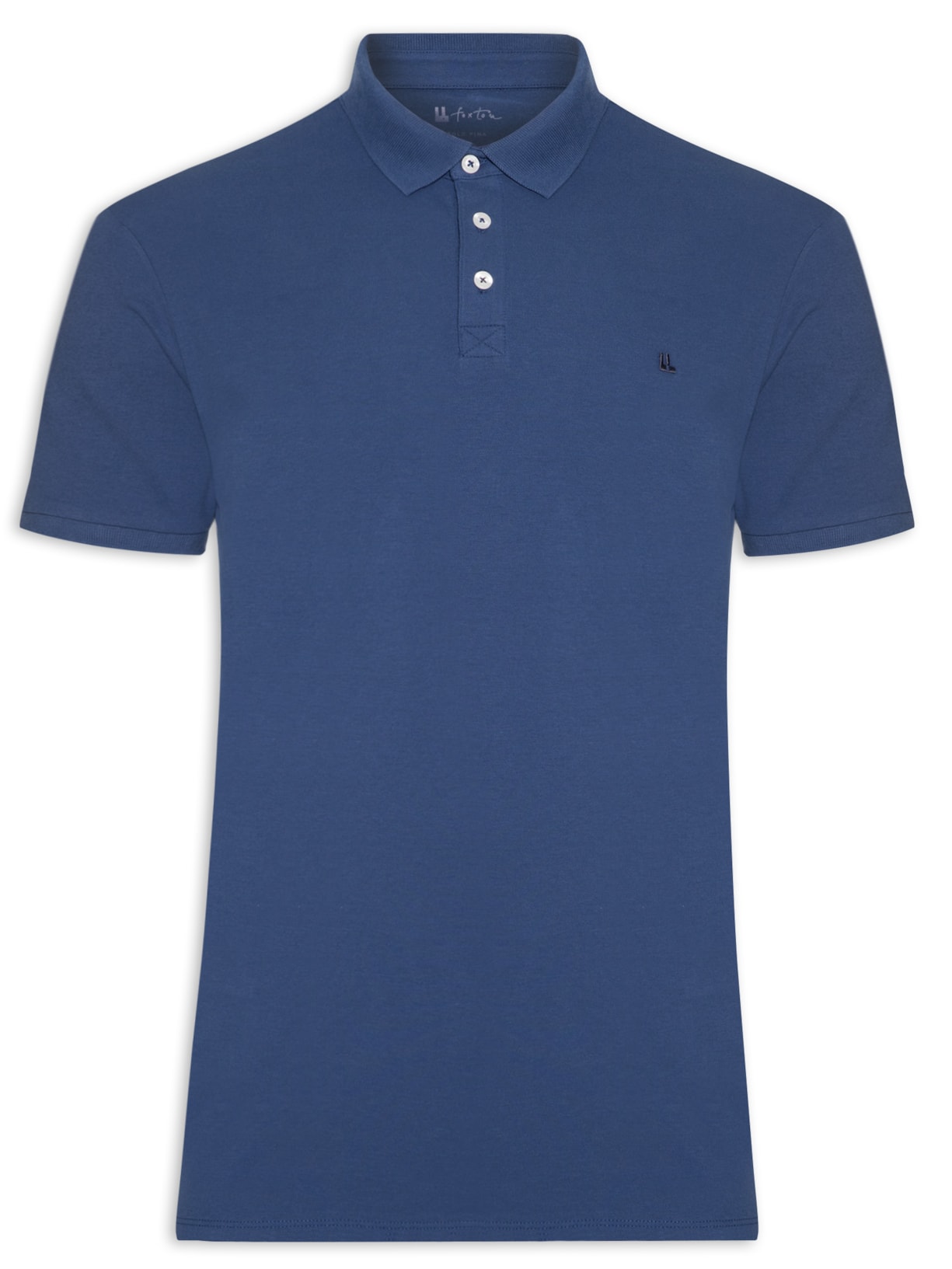 Polo Masculina Piquet Pima Coleção - Azul