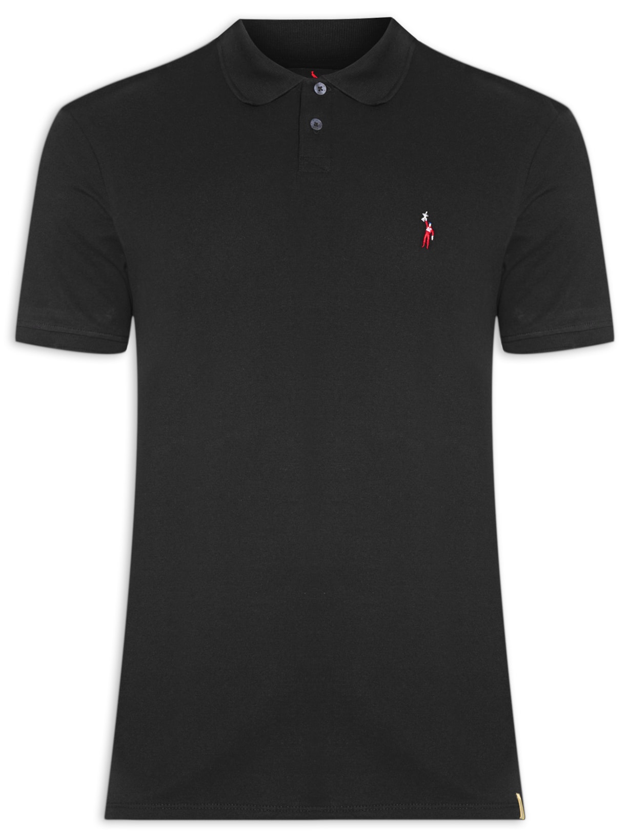 Polo Masculina Piquet Pima F1 Senna - Preto