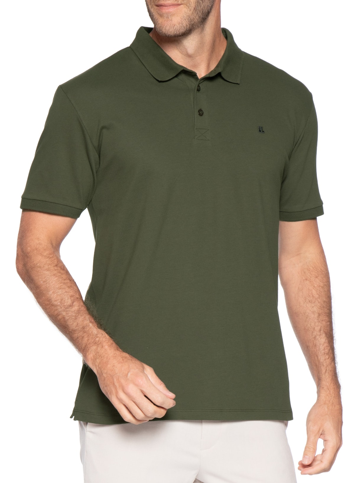 Polo Masculina Piquet Pima Verde Foxton