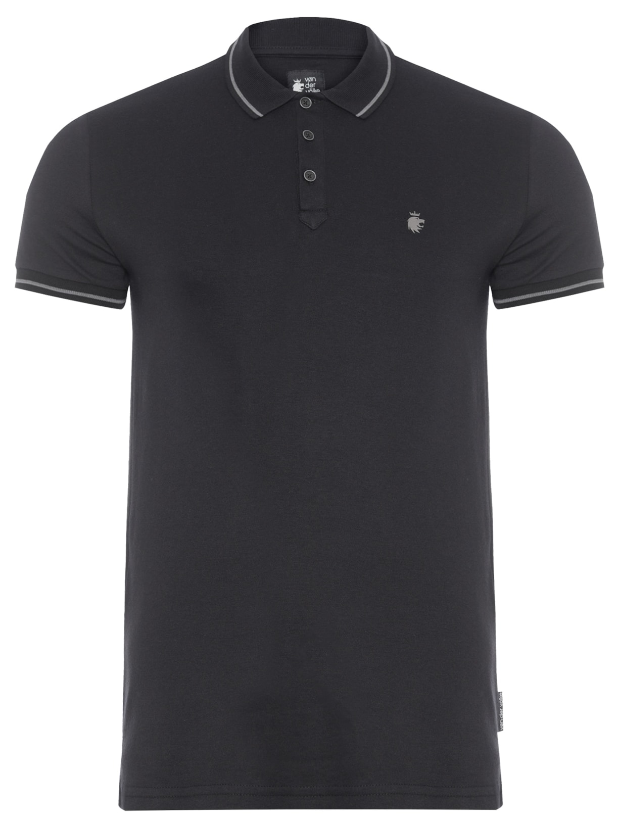 Polo Masculina Piquet - Preto