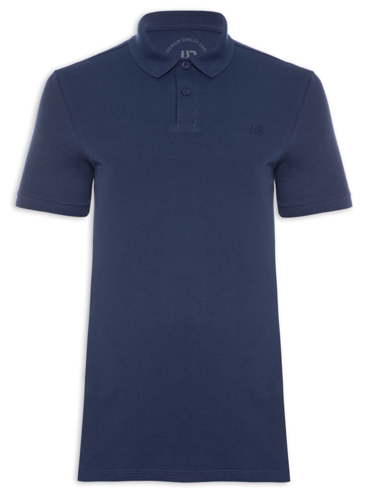 Polo Masculina Piquet Sem Friso Azul Jab