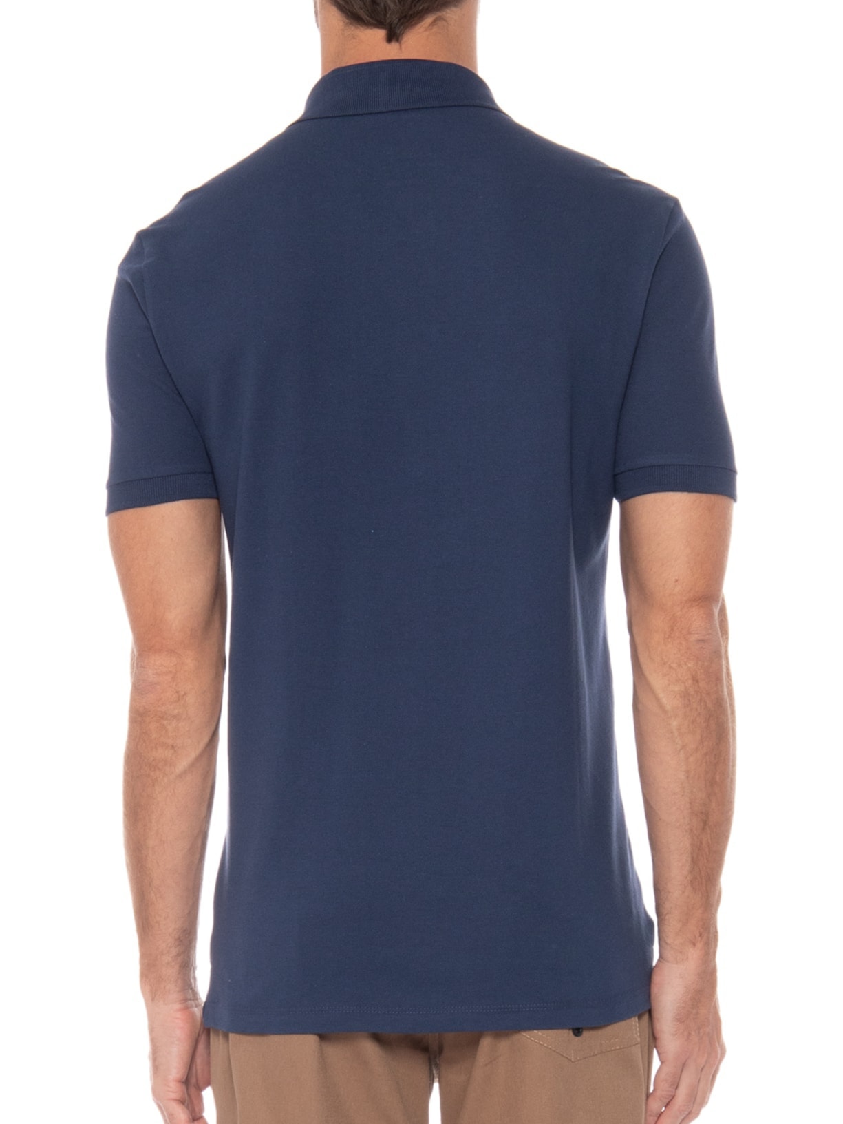 Polo Masculina Piquet Sem Friso Azul Jab