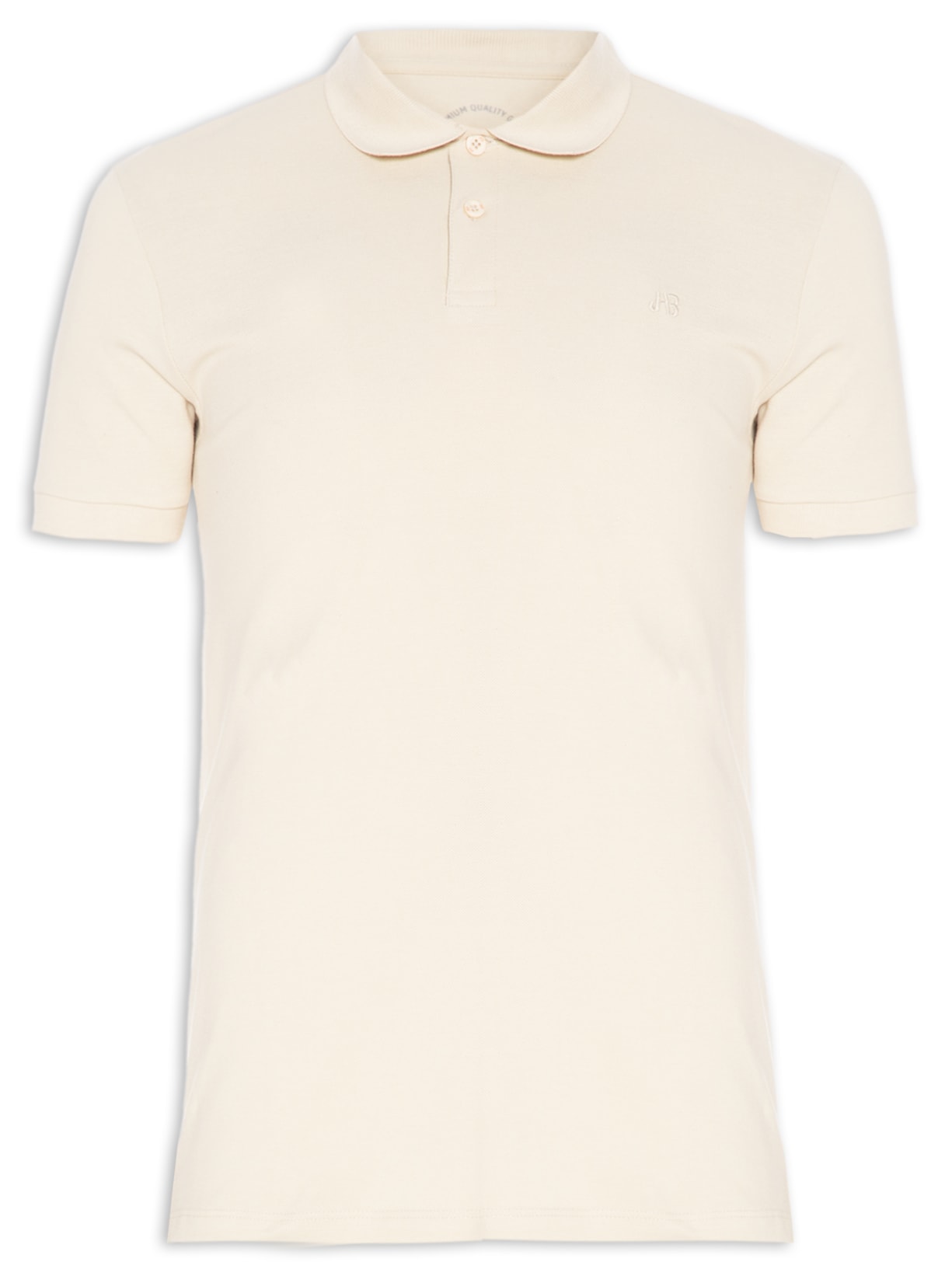 Polo Masculina Piquet Sem Friso - Bege