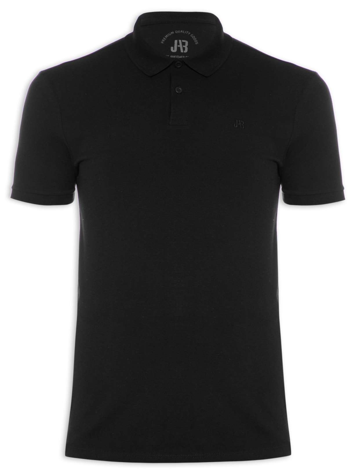 Polo Masculina Piquet Sem Friso Preto Jab
