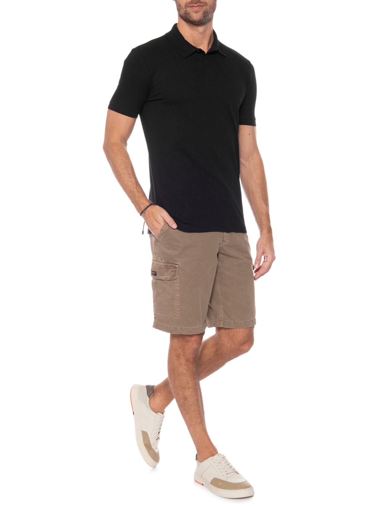 Polo Masculina Piquet Sem Friso Preto Jab