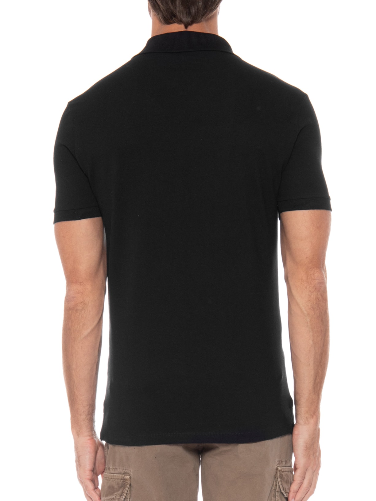 Polo Masculina Piquet Sem Friso Preto Jab