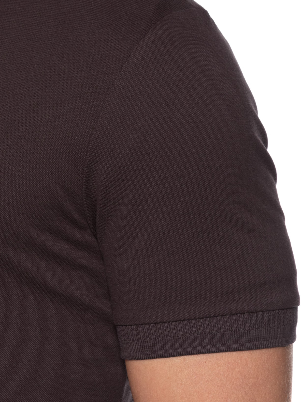 Polo Masculina Piquet Slim-Fit Red Logo Marrom Hugo