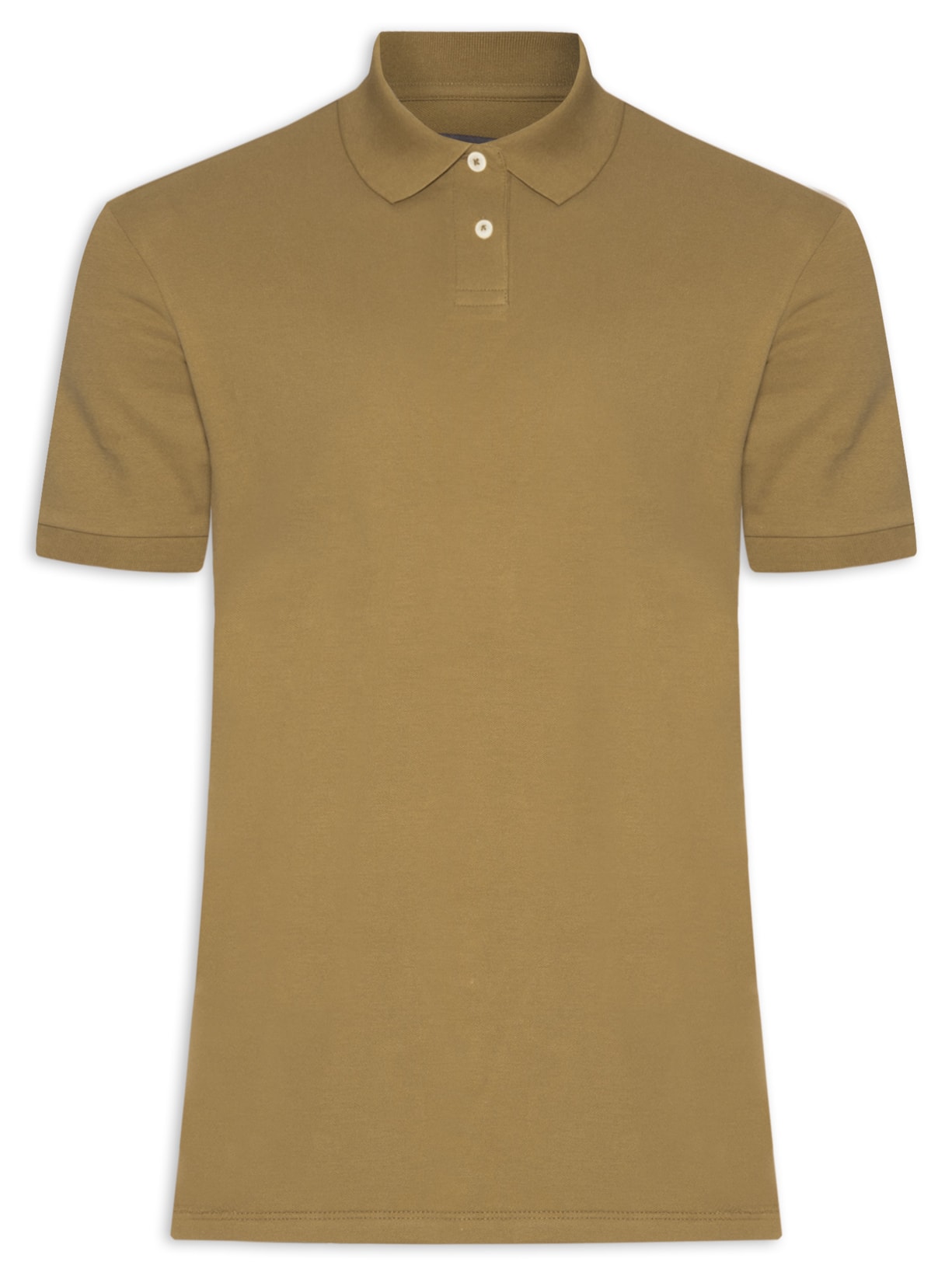 Polo Masculina Piquet Sretch Manga Curta - Marrom