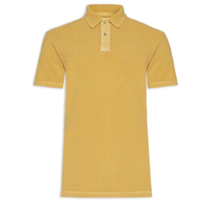 Polo Masculina Piquet Stone - Amarelo