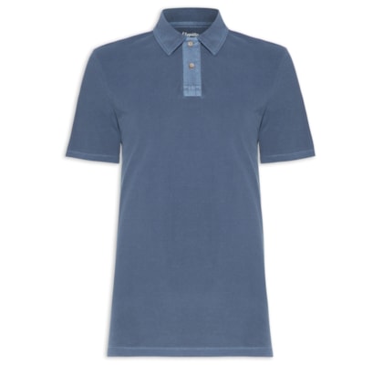 Polo Masculina Piquet Stone - Azul