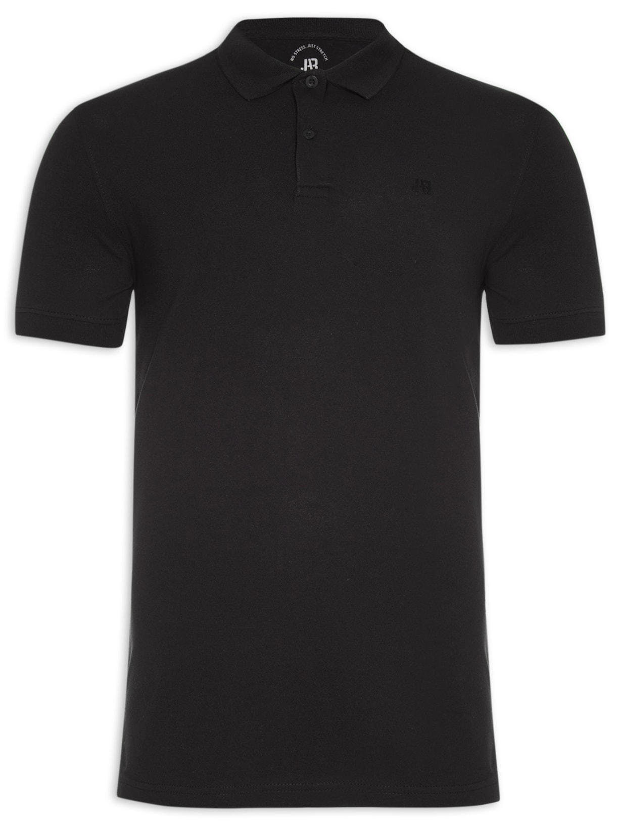 Polo Masculina Piquet Stretch Básica - Preto