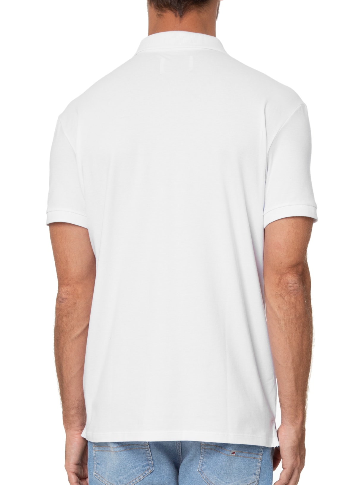 Polo Masculina Piquet Stretch Branco Original Penguin