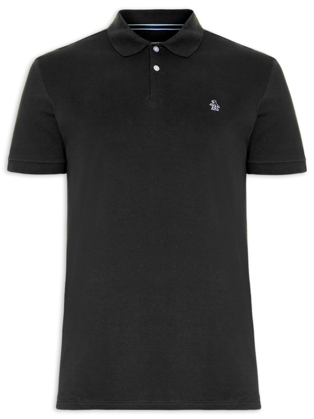 Polo Masculina Piquet Stretch - Preto